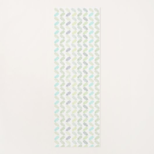 Elegant Greenery Botanical Tropical Leaves Pattern Yogamat (Voorkant)