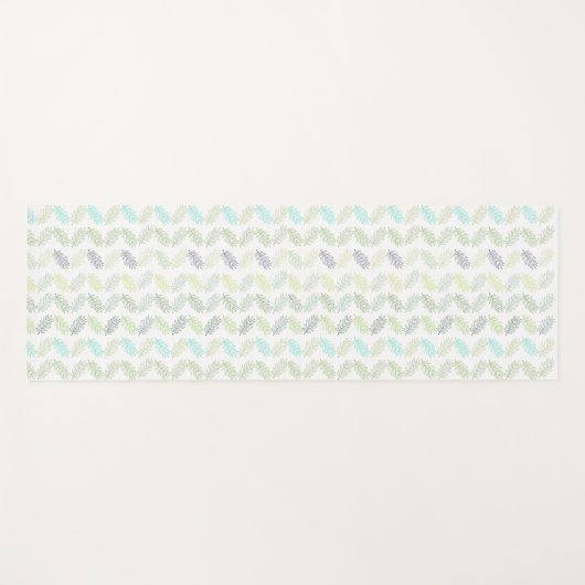 Elegant Greenery Botanical Tropical Leaves Pattern Yogamat (Voorkant (horizontaal))