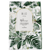 Elegant Greenery Botanical Wedding gasthotel Medium Cadeauzakje (Achterkant)