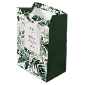 Elegant Greenery Botanical Wedding gasthotel Medium Cadeauzakje (Achterkant Gekanteld)