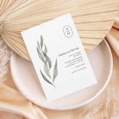Elegant Greenery Botanical Wedding Invitation Kaart