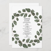  Elegant Greenery Botanical Wedding Menu (Voorkant / Achterkant)