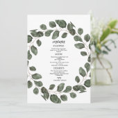  Elegant Greenery Botanical Wedding Menu (Staand voorkant)
