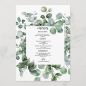  Elegant Greenery Botanical Wedding Menu (Voorkant)