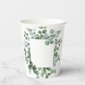 Elegant Greenery Botanical wedding  Papieren Bekers (Achterkant)