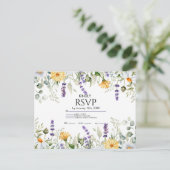 Elegant Greenery Botanical  Wedding RSVP Card Uitnodiging Briefkaart (Staand voorkant)