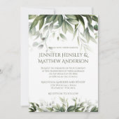 Elegant Greenery Botanicals - Licht Olijfgroen Kaart (Voorkant)