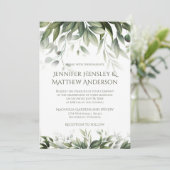 Elegant Greenery Botanicals - Licht Olijfgroen Kaart (Staand voorkant)