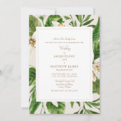Elegant Greenery Bride Parents Cream & Gold Kaart (Voorkant)
