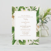 Elegant Greenery Bride Parents Cream & Gold Kaart (Staand voorkant)