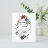 Elegant Greenery/BUDGET/Baptism Invitation. (Staand voorkant)