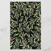 Elegant Greenery Budget Black Holiday Uitnodiginge (Achterkant)