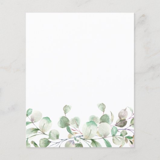 Elegant Greenery Budget Wedding Uitnodiging (Achterkant)