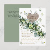 Elegant Greenery Butterflies Sage Foliage Wedding (Voorkant / Achterkant)