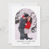 Elegant Greenery Christmas Wedding Photo  Kaart (Achterkant)