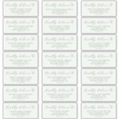 Elegant Greenery Coordinate Guest Adresetiketten Sticker (Voorkant)