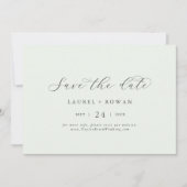 Elegant Greenery Coordinate Horizontal Save The Date (Voorkant)