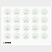 Elegant Greenery Coordinate Wedding Envelope Seals Ronde Sticker (Vel)