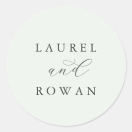 Elegant Greenery Coordinate Wedding Envelope Seals Ronde Sticker