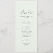 Elegant Greenery Coordinate Wedding Menu (Voorkant)