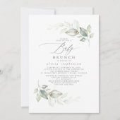 Elegant Greenery Cute Baby Brunch Baby shower Kaart (Voorkant)