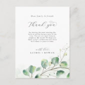 Elegant Greenery Dank je Kaart (Voorkant)