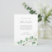 Elegant Greenery Dank je Kaart (Staand voorkant)