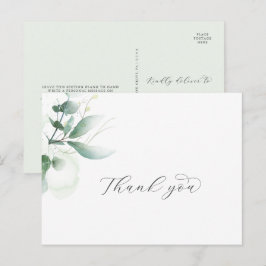 Elegant Greenery Dank u Briefkaart