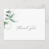 Elegant Greenery Dank u Briefkaart (Voorkant)
