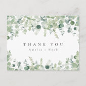 Elegant Greenery Dank u Briefkaart (Voorkant)