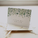 Elegant Greenery Dank u Briefkaart<br><div class="desc">Dit is een eenvoudige, elegante eucalyptus bedankkaart met waterverf groene elementen en een modern lettertype. Bewerk alle bewoordingen en alle kleuren* op deze bruiloft programma sjabloon. * de kleur van de waterverf groen zijn niet bewerkbaar // Voor overeenkomende items, bezoek dan het "ASHTON" collectie in de Sincerely By Nicole Zazzle...</div>