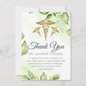 Elegant Greenery Doctor Hartelijk dank Bedankkaart (Voorkant)