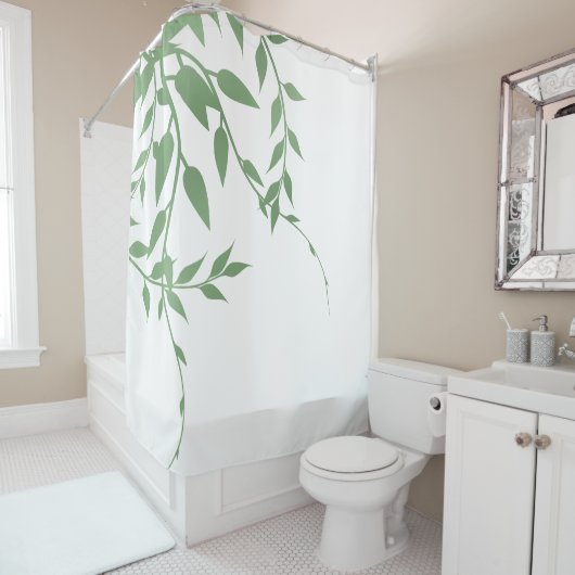 Elegant Greenery Douchegordijn (In situ)