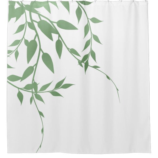 Elegant Greenery Douchegordijn (Voorkant)
