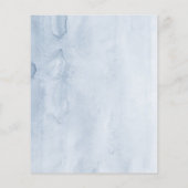 Elegant Greenery Dusty Blue Wedding Menu (Achterkant)