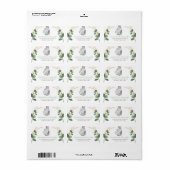 Elegant Greenery Elephant Return Address Label (Full Sheet)