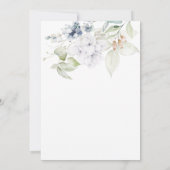 Elegant Greenery en Blue Floral Wedding Kaart (Achterkant)