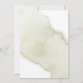 Elegant Greenery en Green Waterverf Wedding Kaart (Achterkant)