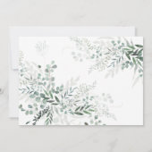 Elegant Greenery en Script de ochtend na Kaart (Achterkant)