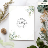 Elegant Greenery en Waterverf Wedding Kaart