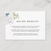 Elegant Greenery en White Floral Wedding Recipe Informatiekaartje (Voorkant)