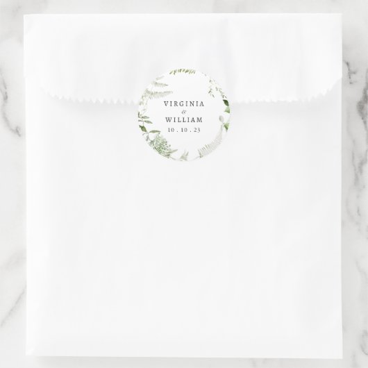 Elegant Greenery Envelope Sticker (Tas)