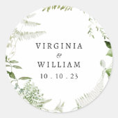 Elegant Greenery Envelope Sticker (Voorkant)