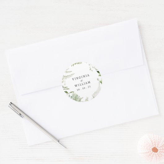 Elegant Greenery Envelope Sticker (Envelop)