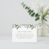 Elegant Greenery Eucalyptus Baby shower Aangepast Informatiekaartje (Staand voorkant)