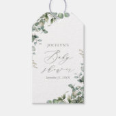 Elegant Greenery Eucalyptus Baby shower Cadeaulabel (Voorkant)
