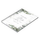 Elegant Greenery Eucalyptus Baby shower Guest Book Notitieboek (Linkerzijde)