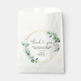 Elegant Greenery Eucalyptus Baby shower Hartelijk  Bedankzakje
