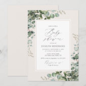 Elegant Greenery Eucalyptus Baby shower Kaart (Voorkant / Achterkant)