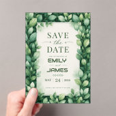 Elegant Greenery Eucalyptus Botanical Acryl Uitnodigingen (Insitu (Draagbaar))